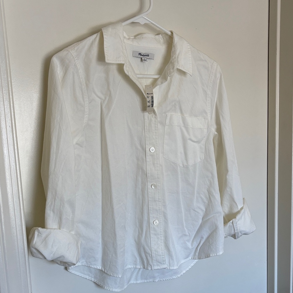 Madewell Classic White Button Down shirt Women’s Small
